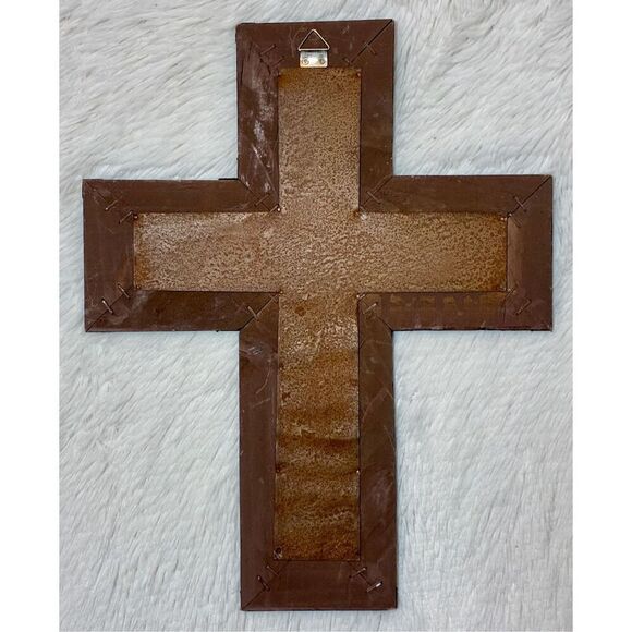 Rainbow Inc. 14” Lightweight Rustic Black Distressed Wooden Wall Cross - Picture 5 of 6